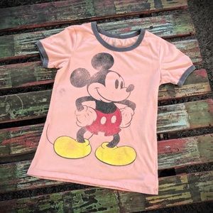 Disney Women’s Pink Mickey Mouse Medium T-Shirt
